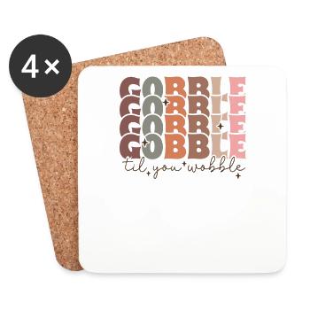 faIss til you wiggle Thanksgiving Design - Dessous de verre (lot de 4) - blanc - Devant