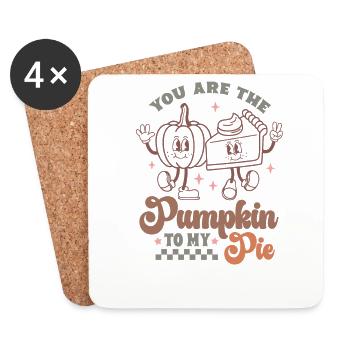 Du bist der Kürbis zu meinem Kuchen Thanksgiving - Untersetzer (4er-Set) - Weiß - Vorne
