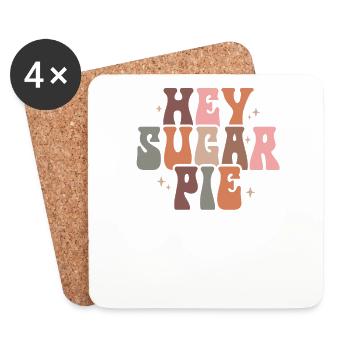 Hey Zuckerpie Retro Herbst Design - Untersetzer (4er-Set) - Weiß - Vorne