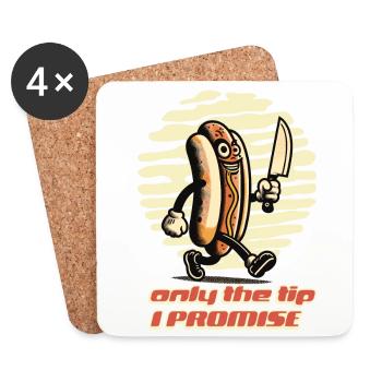 Sarkastischer Hotdog Spruch Lustiges Halloween - Untersetzer (4er-Set) - Weiß - Vorne