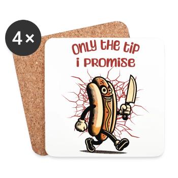 Sarkastischer Hotdog Spruch Lustiges Halloween - Untersetzer (4er-Set) - Weiß - Vorne