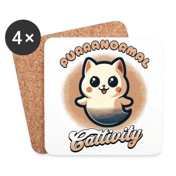 Funny Halloween Outfit Purranormal Cattivity - Coasters (set of 4) - white - Front