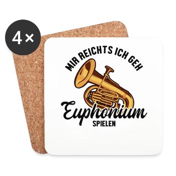Mir reichts ich geh Euphonium spielen Euphonist - Coasters (set of 4) - white - Front