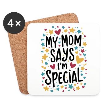 My mama says I'm special - Coasters (set of 4) - white - Front
