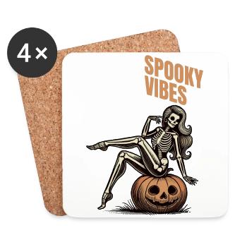 Thick Thighs And Spooky Vibes Halloween Girls - Untersetzer (4er-Set) - Weiß - Vorne