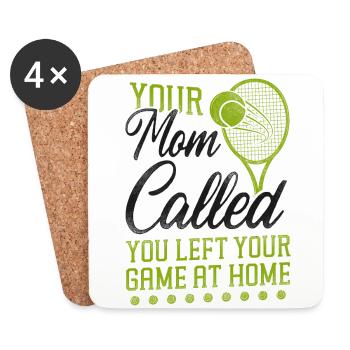 Funny Tennis Player Racket Your - Coasters (set of 4) - white - Front