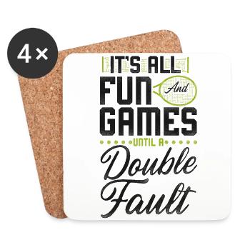 Funny Tennis Player Racket It's - Coasters (set of 4) - white - Front