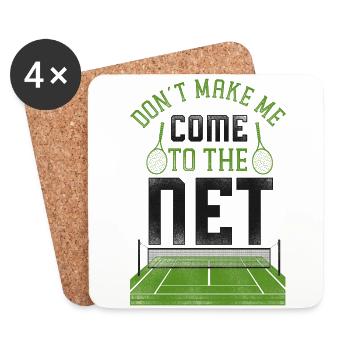 Raquette de joueur de tennis drôle ne pas - Dessous de verre (lot de 4) - blanc - Devant