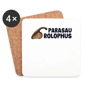 Dinosaure Parasaurolophini Hadrosauridae - Dessous de verre (lot de 4) - blanc - Devant