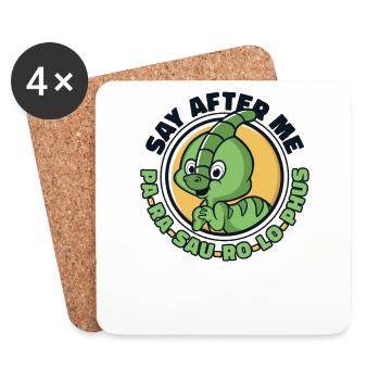 Say After Me Parasaurolophini Dinosaur Lover - Coasters (set of 4) - white - Front