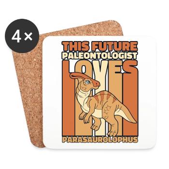 Ce futur paléontologue aime les dinosaures - Dessous de verre (lot de 4) - blanc - Devant