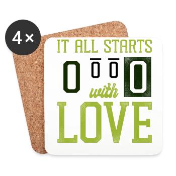 Funny Tennis Player Racket It All - Coasters (set of 4) - white - Front