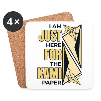 Nur hier für das Kami Papier Falten Eule Papier - Untersetzer (4er-Set) - Weiß - Vorne