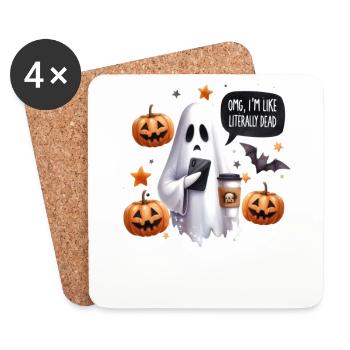 Halloween Partnerlook OMG I'm Like Literally Dead - Untersetzer (4er-Set) - Weiß - Vorne