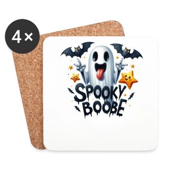 Partenaire d’Halloween Look Spooky Boobe Design - Dessous de verre (lot de 4) - blanc - Devant