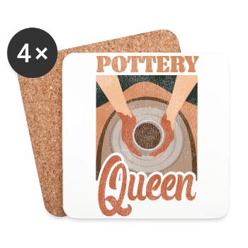 Pottery Ceramics Artist Queen - Untersetzer (4er-Set) - Weiß - Vorne