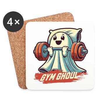 Gym Ghoul pour les amateurs de fitness - Dessous de verre (lot de 4) - blanc - Devant