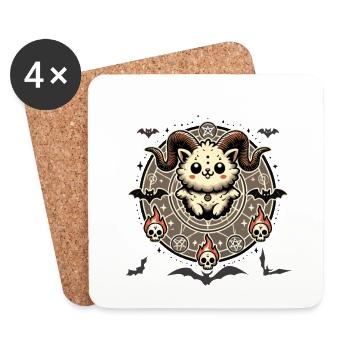Lucifer Loves You Mystical Style - Coasters (set of 4) - white - Front
