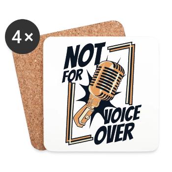 Pas pour la voix off Chanteur d’opéra Amant - Dessous de verre (lot de 4) - blanc - Devant