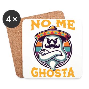 Funny Mexican Ghost No Me Ghosta - Coasters (set of 4) - white - Front