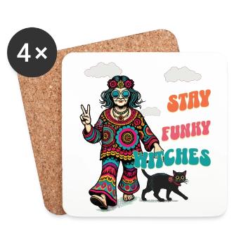 Halloween Kostüm Hexenliebhaber Design - Untersetzer (4er-Set) - Weiß - Vorne
