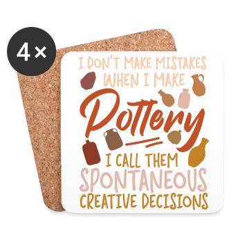 Pottery Ceramics Artist I Don't - Untersetzer (4er-Set) - Weiß - Vorne