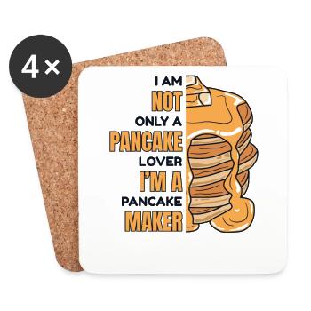 Pancake Lover Maker Recipes Flapjack Lover - Coasters (set of 4) - white - Front