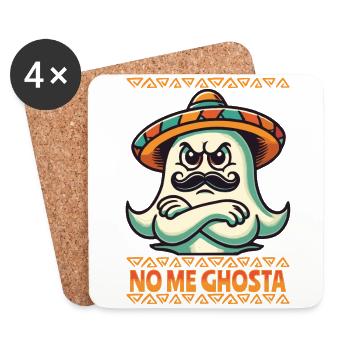 Funny Mexican Ghost No Me Ghosta - Coasters (set of 4) - white - Front