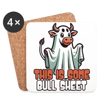 C’est vraiment un de vache drôle - Dessous de verre (lot de 4) - blanc - Devant