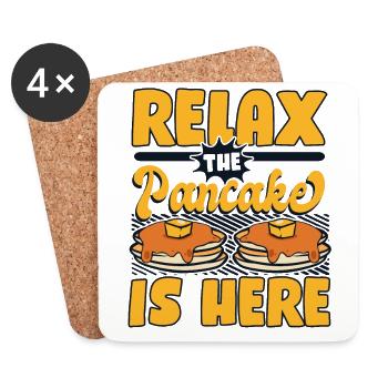 Relax The Pancake Is Here Recipes Flapjack - Coasters (set of 4) - white - Front