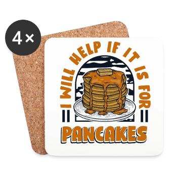 Will Help If It's for Pancakes Recipes Lover - Coasters (set of 4) - white - Front