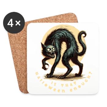 Is Halloween enough cat - Coasters (set of 4) - white - Front