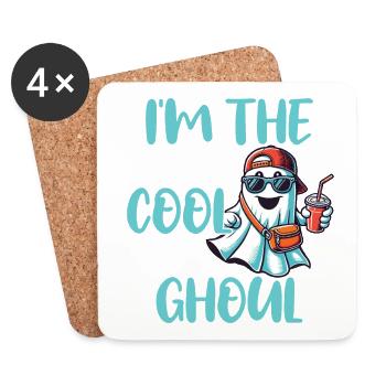 I'm the cool ghost - Coasters (set of 4) - white - Front