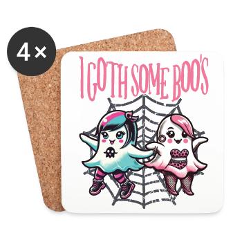 Halloween Goth Girl I Goth Some Boo’s - Dessous de verre (lot de 4) - blanc - Devant