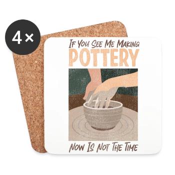 Poterie Céramiste Artiste Si Vous Voyez - Dessous de verre (lot de 4) - blanc - Devant