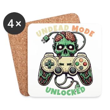 Zombie Gaming Controller: Untoter Modus - Untersetzer (4er-Set) - Weiß - Vorne