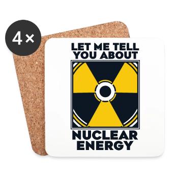 Permettez-moi de vous parler de l’énergie nucléaire - Dessous de verre (lot de 4) - blanc - Devant