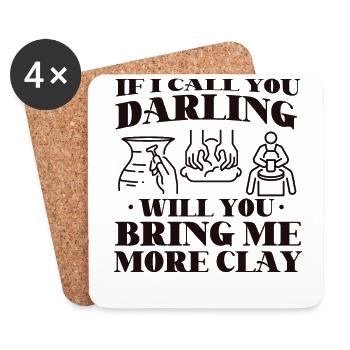 Pottery Ceramics Artist If I Call - Untersetzer (4er-Set) - Weiß - Vorne