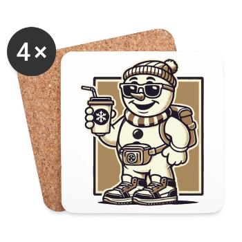 Sarcasme de Noël drôle de snobs - Dessous de verre (lot de 4) - blanc - Devant