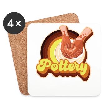 Pottery Ceramics Artist Retro 70s - Untersetzer (4er-Set) - Weiß - Vorne