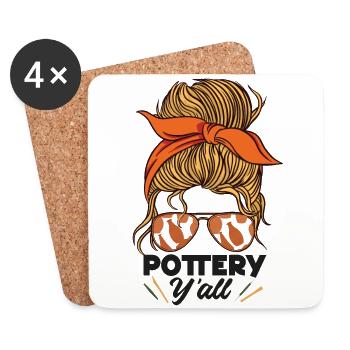 Pottery Ceramics Artist Girl - Untersetzer (4er-Set) - Weiß - Vorne
