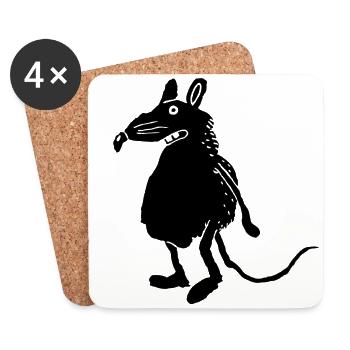 Mouse - Coasters (set of 4) - white - Front
