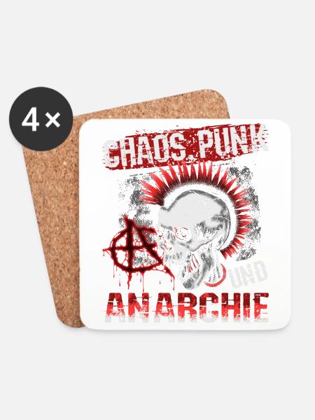 Punk Rock Pogo Anarchie Punks Punk Rocker Punk - Untersetzer (4er-Set) - Weiß