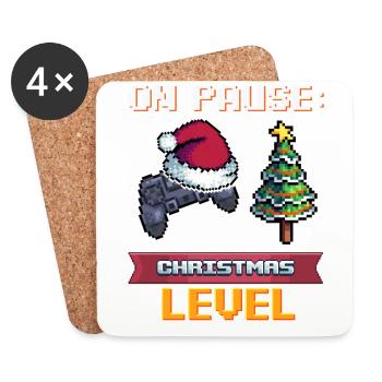 Weihnachten, Videospiel, Gamer, Gaming Geschenk - Untersetzer (4er-Set) - Weiß - Vorne