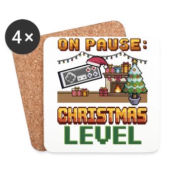 Weihnachten, Videospiel, Gamer, Gaming Geschenk - Untersetzer (4er-Set) - Weiß - Vorne