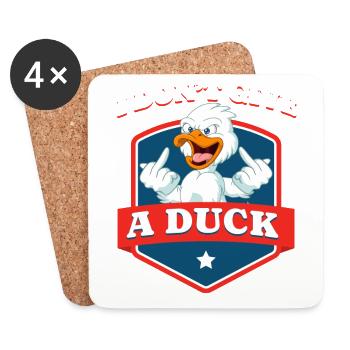 Rude Funny Saying "Duck You" Outfit - Coasters (set of 4) - white - Front