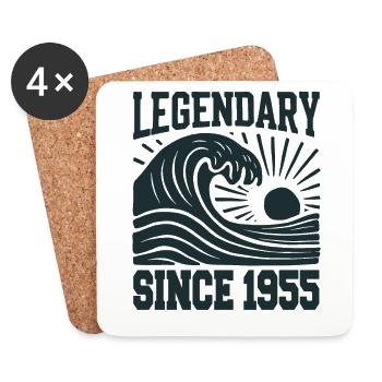 Legendary Since 1955 Birthday Wave - Coasters (set of 4) - white - Front