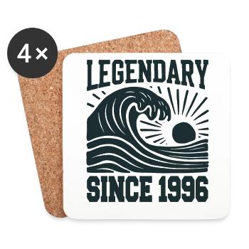 Legendary since 1996 Birthday Wave - Coasters (set of 4) - white - Front
