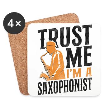 Saxophone Trust Me I'm A - Untersetzer (4er-Set) - Weiß - Vorne