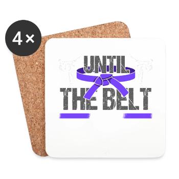 Black Belt: Motivation Martial Art Karate - Coasters (set of 4) - white - Front
